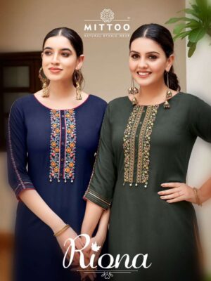 mittoo - riona   mittoo riona 1001 1006 series thread worked casual wear readymade kurti buy wholesale surat 2025 05.jpeg