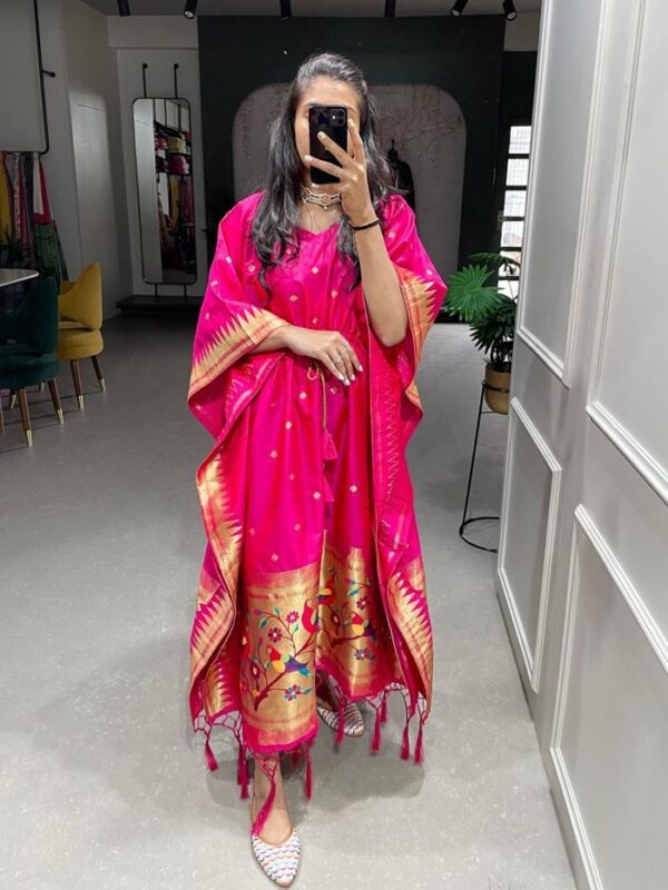 nnk3803 jacquard readymade weaving zari work fancy kaftan kurtis  nnk3803 jacquard readymade weaving zari work fancy kaftan kurtis, nnk3803 jacquard readymade weaving zari work fancy kaftan kurtis surat, nnk3803 jacquard readymade weaving zari work fancy kaftan kurtis new latest catalog, nnk3803 jacquard readymade weaving zari work fancy kaftan kurtis wholesale surat, nnk3803 jacquard readymade weaving zari work fancy kaftan kurtis single, nnk3803 jacquard readymade weaving zari work fancy kaftan kurtis catalog price, nnk3803 jacquard readymade weaving zari work fancy kaftan kurtis salwar suit, nnk3803 jacquard readymade weaving zari work fancy kaftan kurtis dresses, nnk3803 jacquard readymade weaving zari work fancy kaftan kurtis indian salwar suit, nnk3803 jacquard readymade weaving zari work fancy kaftan kurtis dress material nnk3803 jacquard readymade weaving zari work fancy kaftan kurtis 4 2025 05 02 12 59 40 
                     nnk3803 jacquard readymade weaving zari work fancy kaftan kurtis
                     
                     
                     
                     Specification :
                     
                        
                           
						   
								Product Date:
								02-05-2025
							
                             							
								Name:
								Nnk3803 Jacquard Readymade Weaving Zari Work Fancy Kaftan Kurtis
							
																					
								Cname:
								Nnk3803 
							
														
								Brand:
								
							
							
														
								Total Design:
								4 Pcs
							
														
														
								Per Piece Rate:
								INR 799
							
														
														
								Full Catalog Rate:
								INR 3196								+ (5 % GST) + Shipping Charge
								
							
														
														
								Weight:
								4 Kg
							
																					
								Moq:
								Minimum 4 Pcs
							
														
														
														
								Type:
								Printed Kurtis
							
														
							
							
														
								Fabric:
								
									Jacquard								
							
																																																								
														
														
														
								Other Details:
								
	
		
			
			🌷Jacquard Kaftan Collection🌷

			get traditional touch to your adoring this paithni kaftan is here to win hearts!🖤

			NNK3803RED
			NNK3803BLK
			NNK3803BLU
			NNK3803PNK

			Kaftan(Stitched)
			👉🏿Kaftan Fabric : Jacquard (Paithani) 
			👉🏿Kaftan work : Weaving Zari Work with Lace Border   
			👉🏿Chest : Free Size " (Customer can adjust up to 44” for your body comfort )
			👉🏿Length : 48"

			Package Contain : Kaftan

			👉🏿Weight : 0.370 kg

			Rate : 799/*- 