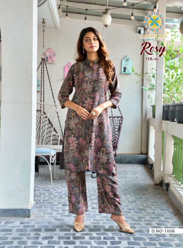 passion tree  - rosy vol-1   passion tree rosy vol 1 1001 1008 series latest stylish readymade kurti with plazo buy wholesale surat 0 2025 05 23 13 36 30.jpg passion tree rosy vol-1 1001-1008 series latest stylish readymade kurti with plazo buy wholesale surat Catalogue Name : 23rd May 2025 Name of Product : passion tree  - rosy vol-1   No of Design : 8 Piece (MOQ : 1 Set) Product Rate Per Piece : ₹ 440 / Per Piece Product Full Catalogue Rate : ₹ 3520 (GST Extra) Full Catalogue Weight : 8 KG Product Type & Size: XS | XL XXL | S | M | L | XL | XXL | XXXL Product Details: 
					 PASSION TREE


Catalogue name: 
 ROSY VOL-1
(2Pcs CONCEPT)

Details:

Pattern :- STRAIGHT TOP WITH Palazzo PANT 

Fabrics - 
 Heavy Printed Reyon With Discharge Print
 Classy Prints

Size - S M L XL 2XL 3XL 4XL 5XL

 Length 38 TO 40

Designs - 8 pcs

Price :- 440/- + gst

hurryyy uppp
Book your order now