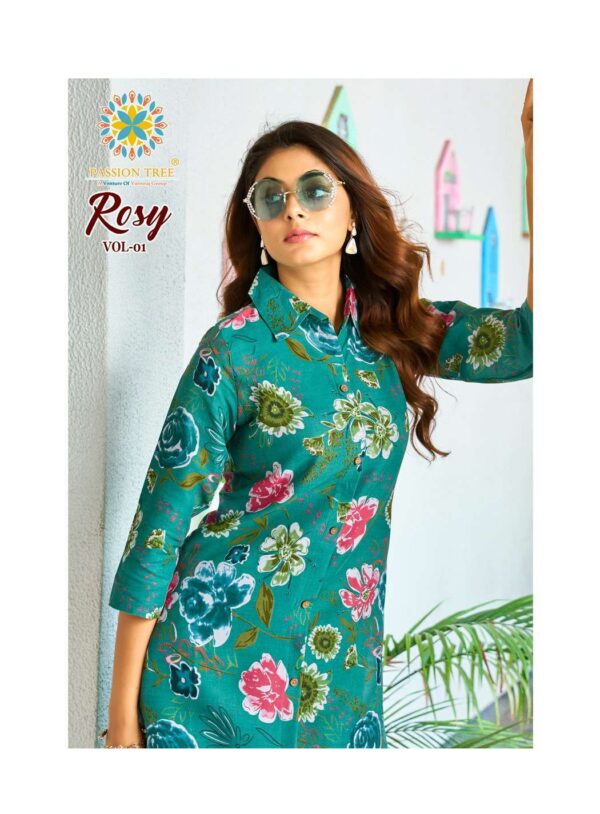 passion tree  - rosy vol-1   passion tree rosy vol 1 1001 1008 series latest stylish readymade kurti with plazo buy wholesale surat 6 2025 05 23 13 36 30.jpg passion tree rosy vol-1 1001-1008 series latest stylish readymade kurti with plazo buy wholesale surat Catalogue Name : 23rd May 2025 Name of Product : passion tree  - rosy vol-1   No of Design : 8 Piece (MOQ : 1 Set) Product Rate Per Piece : ₹ 440 / Per Piece Product Full Catalogue Rate : ₹ 3520 (GST Extra) Full Catalogue Weight : 8 KG Product Type & Size: XS | XL XXL | S | M | L | XL | XXL | XXXL Product Details: 
					 PASSION TREE


Catalogue name: 
 ROSY VOL-1
(2Pcs CONCEPT)

Details:

Pattern :- STRAIGHT TOP WITH Palazzo PANT 

Fabrics - 
 Heavy Printed Reyon With Discharge Print
 Classy Prints

Size - S M L XL 2XL 3XL 4XL 5XL

 Length 38 TO 40

Designs - 8 pcs

Price :- 440/- + gst

hurryyy uppp
Book your order now