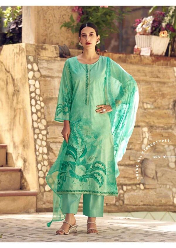 prm trendz - alika   prm trendz alika 12075 12080 series cotton with fancy work ready to unstitched salwar kameez wholesale surat 0 2025 04 09 15 34 26.jpg prm trendz alika 12075-12080 series cotton with fancy work  ready to unstitched salwar kameez wholesale surat Catalogue Name : 23rd May 2025 Name of Product : prm trendz - alika  No of Design : 6 Piece (MOQ : 1 Set) Product Rate Per Piece : ₹ 1199 / Per Piece Product Full Catalogue Rate : ₹ 7194 (GST Extra) Full Catalogue Weight : 6 KG Product Type & Size: unstitched Product Details: 
					 
PRM TRENDZ

            Hello Dear customer
We are Launching A New catlog 

                 ALIKA
         

 
              Fabric Details
     
Top PURE LAWN COTTON WITH FENCY WORK WITH DIGITAL PRINT

Bottom PURE COTTON SOLID

Dupatta PURE BEMBER CHIFFON WITH DIGITAL PRINT

Designs 6  PCS 

Rate1199/- 
Book your order fast 