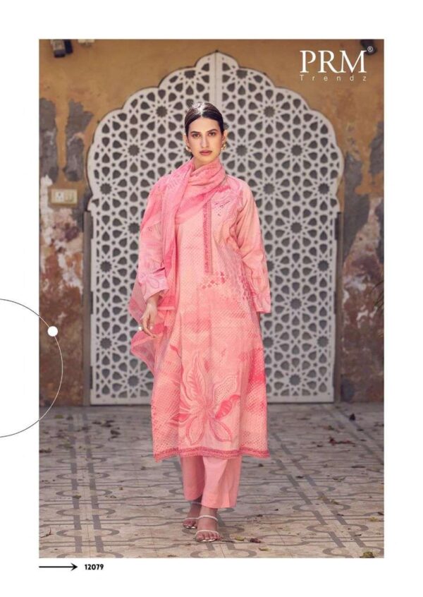 prm trendz - alika   prm trendz alika 12075 12080 series cotton with fancy work ready to unstitched salwar kameez wholesale surat 15 2025 04 09 15 34 26.jpg prm trendz alika 12075-12080 series cotton with fancy work  ready to unstitched salwar kameez wholesale surat Catalogue Name : 23rd May 2025 Name of Product : prm trendz - alika  No of Design : 6 Piece (MOQ : 1 Set) Product Rate Per Piece : ₹ 1199 / Per Piece Product Full Catalogue Rate : ₹ 7194 (GST Extra) Full Catalogue Weight : 6 KG Product Type & Size: unstitched Product Details: 
					 
PRM TRENDZ

            Hello Dear customer
We are Launching A New catlog 

                 ALIKA
         

 
              Fabric Details
     
Top PURE LAWN COTTON WITH FENCY WORK WITH DIGITAL PRINT

Bottom PURE COTTON SOLID

Dupatta PURE BEMBER CHIFFON WITH DIGITAL PRINT

Designs 6  PCS 

Rate1199/- 
Book your order fast 