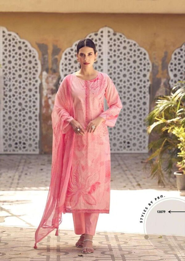 prm trendz - alika   prm trendz alika 12075 12080 series cotton with fancy work ready to unstitched salwar kameez wholesale surat 19 2025 04 09 15 34 26.jpg prm trendz alika 12075-12080 series cotton with fancy work  ready to unstitched salwar kameez wholesale surat Catalogue Name : 23rd May 2025 Name of Product : prm trendz - alika  No of Design : 6 Piece (MOQ : 1 Set) Product Rate Per Piece : ₹ 1199 / Per Piece Product Full Catalogue Rate : ₹ 7194 (GST Extra) Full Catalogue Weight : 6 KG Product Type & Size: unstitched Product Details: 
					 
PRM TRENDZ

            Hello Dear customer
We are Launching A New catlog 

                 ALIKA
         

 
              Fabric Details
     
Top PURE LAWN COTTON WITH FENCY WORK WITH DIGITAL PRINT

Bottom PURE COTTON SOLID

Dupatta PURE BEMBER CHIFFON WITH DIGITAL PRINT

Designs 6  PCS 

Rate1199/- 
Book your order fast 