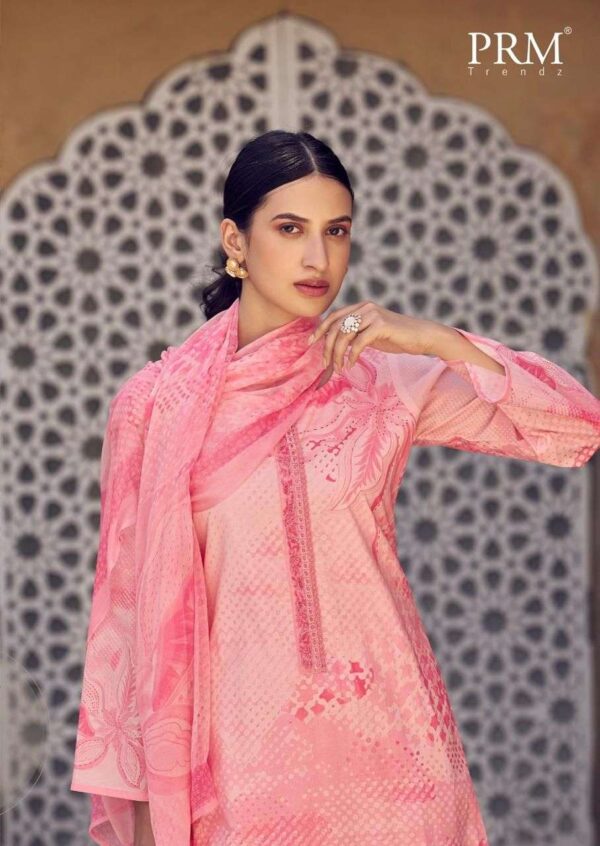 prm trendz - alika   prm trendz alika 12075 12080 series cotton with fancy work ready to unstitched salwar kameez wholesale surat 21 2025 04 09 15 34 26.jpg prm trendz alika 12075-12080 series cotton with fancy work  ready to unstitched salwar kameez wholesale surat Catalogue Name : 23rd May 2025 Name of Product : prm trendz - alika  No of Design : 6 Piece (MOQ : 1 Set) Product Rate Per Piece : ₹ 1199 / Per Piece Product Full Catalogue Rate : ₹ 7194 (GST Extra) Full Catalogue Weight : 6 KG Product Type & Size: unstitched Product Details: 
					 
PRM TRENDZ

            Hello Dear customer
We are Launching A New catlog 

                 ALIKA
         

 
              Fabric Details
     
Top PURE LAWN COTTON WITH FENCY WORK WITH DIGITAL PRINT

Bottom PURE COTTON SOLID

Dupatta PURE BEMBER CHIFFON WITH DIGITAL PRINT

Designs 6  PCS 

Rate1199/- 
Book your order fast 