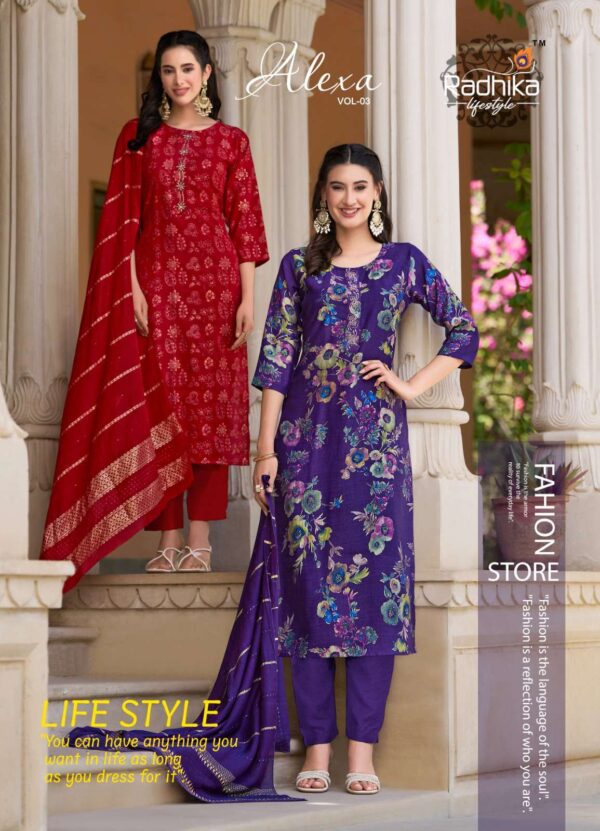 radhika lifestyle - alexa vol-3   radhika lifestyle alexa vol 3 3001 3006 series exclusive handwork latest designer readymade kurti wh.jpeg