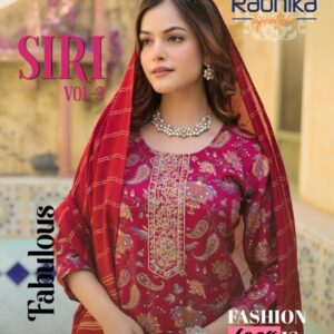radhika lifestyle siri vol 3 series 3001-3008 rayon capsule wholesale suit