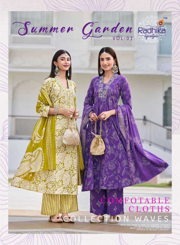 radhika lifestyle - summer garden vol-1   radhika lifestyle summer garden vol 1 1001 1008 series fancy embroidered cotton kurti supplier surat.jpeg