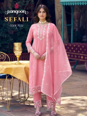 rangoon sefali series 7001-7004 viscose khadi wholesale suit