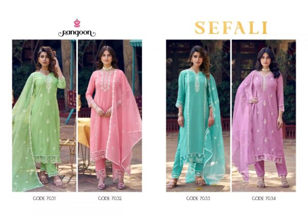 rangoon sefali series 7001-7004 viscose khadi wholesale suit - Image 6