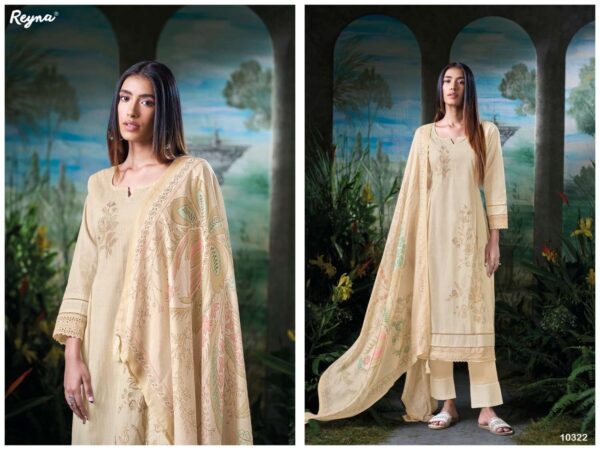 reyna aura series 10320-10323 SUPERIOR COTTON wholesale suit  reyna aura series 10320-10323 SUPERIOR COTTON wholesale suit, reyna aura series 10320-10323 SUPERIOR COTTON wholesale suit surat, reyna aura series 10320-10323 SUPERIOR COTTON wholesale suit new latest catalog, reyna aura series 10320-10323 SUPERIOR COTTON wholesale suit wholesale surat, reyna aura series 10320-10323 SUPERIOR COTTON wholesale suit single, reyna aura series 10320-10323 SUPERIOR COTTON wholesale suit catalog price, reyna aura series 10320-10323 SUPERIOR COTTON wholesale suit salwar suit, reyna aura series 10320-10323 SUPERIOR COTTON wholesale suit dresses, reyna aura series 10320-10323 SUPERIOR COTTON wholesale suit indian salwar suit, reyna aura series 10320-10323 SUPERIOR COTTON wholesale suit dress material reyna aura series 10320 10323 superior cotton wholesale suit 2 2025 04 30 15 54 23 
                     reyna aura series 10320-10323 SUPERIOR COTTON wholesale suit
                     
                     
                     
                     Specification :
                     
                        
                           
						   
								Product Date:
								30-04-2025
							
                             							
								Name:
								Reyna Aura Series 10320-10323 Superior Cotton Wholesale Suit
							
																					
								Cname:
								Aura
							
														
								Brand:
								
							
							
														
								Total Design:
								4 Pcs
							
														
														
								Per Piece Rate:
								INR 1495
							
														
														
								Full Catalog Rate:
								INR 5980								+ (5 % GST) + Shipping Charge
								
							
														
														
								Weight:
								4 Kg
							
																					
								Moq:
								Minimum 4 Pcs
							
														
														
														
								Type:
								Cotton Ladies Suits, Pakistani Salwar Kameez, Printed Salwar Kameez
							
														
							
							
														
								Fabric:
								
									Cotton								
							
																																																								
														
														
														
								Other Details:
								
	
		
			
			REYNA
			Presents
			-
			AURA

			TOP
			SUPERIOR COTTON PRINT WITH HEAVY EMBROIDERY ALL OVER AND BORRER
			EMBROIDERY WITH SCALLOP ON DAMAN AND
			SLEEVES

			BOTTOM
			SUPERIOR COTTON SOLID WITH PRINT ANKLE PATTA

			DUPATTA
			PURE MUSLIN DIGITAL PRINT WITH TASSELS
			ON ALL SIDES

			RATE:
			1495/-