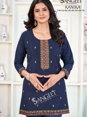 sangeet - kanika   sangeet kanika 1001 1008 series heavy rayon daily wear readymade short top buy wholesale surat 2025.jpeg