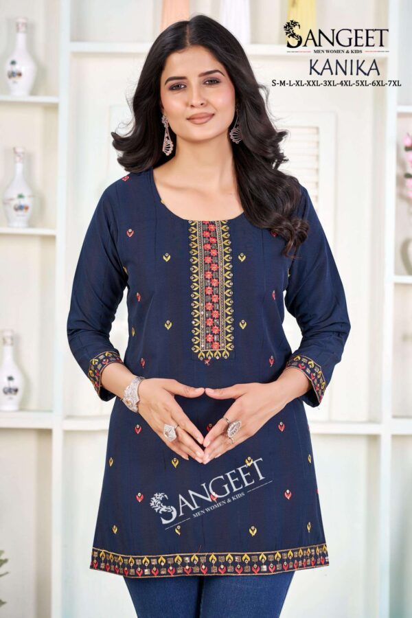 sangeet - kanika   sangeet kanika 1001 1008 series heavy rayon daily wear readymade short top buy wholesale surat 2025.jpeg