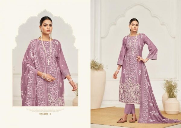 sargam bansuri series 2658 cotton wholesale suit  sargam bansuri series 2658 cotton wholesale suit , sargam bansuri series 2658 cotton wholesale suit  surat, sargam bansuri series 2658 cotton wholesale suit  new latest catalog, sargam bansuri series 2658 cotton wholesale suit  wholesale surat, sargam bansuri series 2658 cotton wholesale suit  single, sargam bansuri series 2658 cotton wholesale suit  catalog price, sargam bansuri series 2658 cotton wholesale suit  salwar suit, sargam bansuri series 2658 cotton wholesale suit  dresses, sargam bansuri series 2658 cotton wholesale suit  indian salwar suit, sargam bansuri series 2658 cotton wholesale suit  dress material sargam bansuri series 2658 cotton wholesale suit 1 2025 05 02 12 31 13 
                     sargam bansuri series 2658 cotton wholesale suit 
                     
                     
                     
                     Specification :
                     
                        
                           
						   
								Product Date:
								02-05-2025
							
                             							
								Name:
								Sargam Bansuri Series 2658 Cotton Wholesale Suit 
							
																					
								Cname:
								Bansuri 
							
														
								Brand:
								Sargam Prints
							
							
														
								Total Design:
								4 Pcs
							
														
														
								Per Piece Rate:
								INR 999
							
														
														
								Full Catalog Rate:
								INR 3996								+ (5 % GST) + Shipping Charge
								
							
														
														
								Weight:
								4 Kg
							
																					
								Moq:
								Minimum 4 Pcs
							
														
														
														
								Type:
								Cotton Ladies Suits, Printed Salwar Kameez
							
														
							
							
														
								Fabric:
								
									Cotton								
							
																																																								
														
														
														
								Other Details:
								🥇🥇🥇SARGAM  🥇🥇🥇
  
 A PREMIUM  SUMMER COLLETION OF SUITS.
                      
           🔵* BANSURI *🔵
                      

            🥇 Fabrics details🥇

👗*Top:- Pure Cotton Block Prints With Lazer Cut Embroidery Daman


🇮🇳*Dupatta: - Pure Mal Mal Coton Block Prints With Lace


👖*Bottom: - Cotton Solid Dyed


💰*Price:- ₹999/-Ex

📦Designes:- 4 Pcs