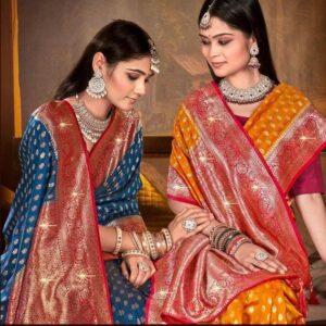 Saroj Gulaab Silk swarovski vol.5 series 1001-1006 soft silk wholesale saree