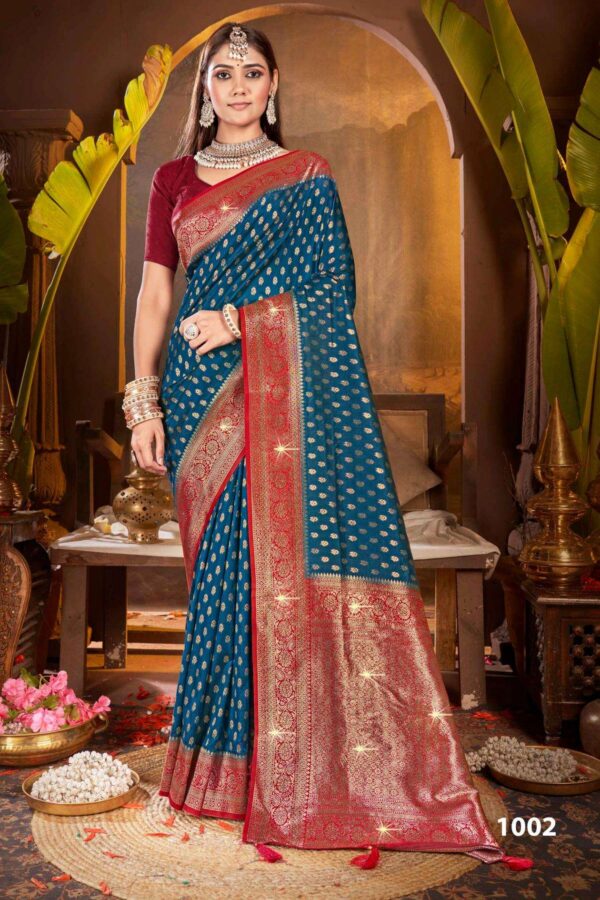 Saroj Gulaab Silk swarovski vol.5 series 1001-1006 soft silk wholesale saree  Saroj Gulaab Silk swarovski vol.5 series 1001-1006 soft silk wholesale saree, Saroj Gulaab Silk swarovski vol.5 series 1001-1006 soft silk wholesale saree surat, Saroj Gulaab Silk swarovski vol.5 series 1001-1006 soft silk wholesale saree new latest catalog, Saroj Gulaab Silk swarovski vol.5 series 1001-1006 soft silk wholesale saree wholesale surat, Saroj Gulaab Silk swarovski vol.5 series 1001-1006 soft silk wholesale saree single, Saroj Gulaab Silk swarovski vol.5 series 1001-1006 soft silk wholesale saree catalog price, Saroj Gulaab Silk swarovski vol.5 series 1001-1006 soft silk wholesale saree salwar suit, Saroj Gulaab Silk swarovski vol.5 series 1001-1006 soft silk wholesale saree dresses, Saroj Gulaab Silk swarovski vol.5 series 1001-1006 soft silk wholesale saree indian salwar suit, Saroj Gulaab Silk swarovski vol.5 series 1001-1006 soft silk wholesale saree dress material saroj gulaab silk swarovski vol 5 series 1001 1006 soft silk wholesale saree 3 2025 05 12 09 36 37 
                     Saroj Gulaab Silk swarovski vol.5 series 1001-1006 soft silk wholesale saree
                     
                     
                     
                     Specification :
                     
                        
                           
						   
								Product Date:
								12-05-2025
							
                             							
								Name:
								Saroj Gulaab Silk Swarovski Vol.5 Series 1001-1006 Soft Silk Wholesale Saree
							
																					
								Cname:
								Gulaab Silk Swarovski Vol.5 
							
														
								Brand:
								Saroj Textile
							
							
														
								Total Design:
								6 Pcs
							
														
														
								Per Piece Rate:
								INR 1115
							
														
														
								Full Catalog Rate:
								INR 6690								+ (5 % GST) + Shipping Charge
								
							
														
														
								Weight:
								6 Kg
							
																					
								Moq:
								Minimum 6 Pcs
							
														
														
														
								Type:
								Silk Saree
							
														
							
							
														
								Fabric:
								
									Soft Silk								
							
																																																								
														
														
														
								Other Details:
								Gulaab Silk Swaroski vol.5

Soft Silk Contrast Rich Pallu With Heavy Swaroski Work

Rate-₹1115/- 
