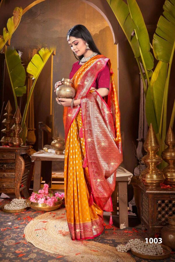 Saroj Gulaab Silk swarovski vol.5 series 1001-1006 soft silk wholesale saree  Saroj Gulaab Silk swarovski vol.5 series 1001-1006 soft silk wholesale saree, Saroj Gulaab Silk swarovski vol.5 series 1001-1006 soft silk wholesale saree surat, Saroj Gulaab Silk swarovski vol.5 series 1001-1006 soft silk wholesale saree new latest catalog, Saroj Gulaab Silk swarovski vol.5 series 1001-1006 soft silk wholesale saree wholesale surat, Saroj Gulaab Silk swarovski vol.5 series 1001-1006 soft silk wholesale saree single, Saroj Gulaab Silk swarovski vol.5 series 1001-1006 soft silk wholesale saree catalog price, Saroj Gulaab Silk swarovski vol.5 series 1001-1006 soft silk wholesale saree salwar suit, Saroj Gulaab Silk swarovski vol.5 series 1001-1006 soft silk wholesale saree dresses, Saroj Gulaab Silk swarovski vol.5 series 1001-1006 soft silk wholesale saree indian salwar suit, Saroj Gulaab Silk swarovski vol.5 series 1001-1006 soft silk wholesale saree dress material saroj gulaab silk swarovski vol 5 series 1001 1006 soft silk wholesale saree 4 2025 05 12 09 36 37 
                     Saroj Gulaab Silk swarovski vol.5 series 1001-1006 soft silk wholesale saree
                     
                     
                     
                     Specification :
                     
                        
                           
						   
								Product Date:
								12-05-2025
							
                             							
								Name:
								Saroj Gulaab Silk Swarovski Vol.5 Series 1001-1006 Soft Silk Wholesale Saree
							
																					
								Cname:
								Gulaab Silk Swarovski Vol.5 
							
														
								Brand:
								Saroj Textile
							
							
														
								Total Design:
								6 Pcs
							
														
														
								Per Piece Rate:
								INR 1115
							
														
														
								Full Catalog Rate:
								INR 6690								+ (5 % GST) + Shipping Charge
								
							
														
														
								Weight:
								6 Kg
							
																					
								Moq:
								Minimum 6 Pcs
							
														
														
														
								Type:
								Silk Saree
							
														
							
							
														
								Fabric:
								
									Soft Silk								
							
																																																								
														
														
														
								Other Details:
								Gulaab Silk Swaroski vol.5

Soft Silk Contrast Rich Pallu With Heavy Swaroski Work

Rate-₹1115/- 