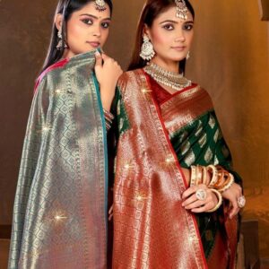 Saroj Gulaab Silk swarovski vol.6 series 1001-1006 soft silk wholesale saree