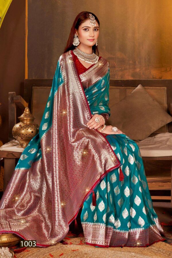 Saroj Gulaab Silk swarovski vol.6 series 1001-1006 soft silk wholesale saree  Saroj Gulaab Silk swarovski vol.6 series 1001-1006 soft silk wholesale saree, Saroj Gulaab Silk swarovski vol.6 series 1001-1006 soft silk wholesale saree surat, Saroj Gulaab Silk swarovski vol.6 series 1001-1006 soft silk wholesale saree new latest catalog, Saroj Gulaab Silk swarovski vol.6 series 1001-1006 soft silk wholesale saree wholesale surat, Saroj Gulaab Silk swarovski vol.6 series 1001-1006 soft silk wholesale saree single, Saroj Gulaab Silk swarovski vol.6 series 1001-1006 soft silk wholesale saree catalog price, Saroj Gulaab Silk swarovski vol.6 series 1001-1006 soft silk wholesale saree salwar suit, Saroj Gulaab Silk swarovski vol.6 series 1001-1006 soft silk wholesale saree dresses, Saroj Gulaab Silk swarovski vol.6 series 1001-1006 soft silk wholesale saree indian salwar suit, Saroj Gulaab Silk swarovski vol.6 series 1001-1006 soft silk wholesale saree dress material saroj gulaab silk swarovski vol 6 series 1001 1006 soft silk wholesale saree 3 2025 05 12 09 38 32 
                     Saroj Gulaab Silk swarovski vol.6 series 1001-1006 soft silk wholesale saree
                     
                     
                     
                     Specification :
                     
                        
                           
						   
								Product Date:
								12-05-2025
							
                             							
								Name:
								Saroj Gulaab Silk Swarovski Vol.6 Series 1001-1006 Soft Silk Wholesale Saree
							
																					
								Cname:
								Gulaab Silk Swarovski Vol.6 
							
														
								Brand:
								Saroj Textile
							
							
														
								Total Design:
								6 Pcs
							
														
														
								Per Piece Rate:
								INR 1115
							
														
														
								Full Catalog Rate:
								INR 6690								+ (5 % GST) + Shipping Charge
								
							
														
														
								Weight:
								6 Kg
							
																					
								Moq:
								Minimum 6 Pcs
							
														
														
														
								Type:
								Silk Saree
							
														
							
							
														
								Fabric:
								
									Soft Silk								
							
																																																								
														
														
														
								Other Details:
								Gulaab Silk Swaroski vol.6

Soft Silk Contrast Rich Pallu With Heavy Swaroski Work

Rate-₹1115/- 
