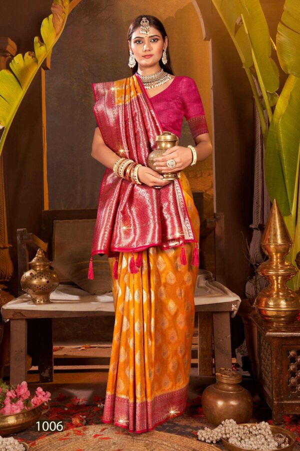 Saroj Gulaab Silk swarovski vol.6 series 1001-1006 soft silk wholesale saree  Saroj Gulaab Silk swarovski vol.6 series 1001-1006 soft silk wholesale saree, Saroj Gulaab Silk swarovski vol.6 series 1001-1006 soft silk wholesale saree surat, Saroj Gulaab Silk swarovski vol.6 series 1001-1006 soft silk wholesale saree new latest catalog, Saroj Gulaab Silk swarovski vol.6 series 1001-1006 soft silk wholesale saree wholesale surat, Saroj Gulaab Silk swarovski vol.6 series 1001-1006 soft silk wholesale saree single, Saroj Gulaab Silk swarovski vol.6 series 1001-1006 soft silk wholesale saree catalog price, Saroj Gulaab Silk swarovski vol.6 series 1001-1006 soft silk wholesale saree salwar suit, Saroj Gulaab Silk swarovski vol.6 series 1001-1006 soft silk wholesale saree dresses, Saroj Gulaab Silk swarovski vol.6 series 1001-1006 soft silk wholesale saree indian salwar suit, Saroj Gulaab Silk swarovski vol.6 series 1001-1006 soft silk wholesale saree dress material saroj gulaab silk swarovski vol 6 series 1001 1006 soft silk wholesale saree 6 2025 05 12 09 38 33 
                     Saroj Gulaab Silk swarovski vol.6 series 1001-1006 soft silk wholesale saree
                     
                     
                     
                     Specification :
                     
                        
                           
						   
								Product Date:
								12-05-2025
							
                             							
								Name:
								Saroj Gulaab Silk Swarovski Vol.6 Series 1001-1006 Soft Silk Wholesale Saree
							
																					
								Cname:
								Gulaab Silk Swarovski Vol.6 
							
														
								Brand:
								Saroj Textile
							
							
														
								Total Design:
								6 Pcs
							
														
														
								Per Piece Rate:
								INR 1115
							
														
														
								Full Catalog Rate:
								INR 6690								+ (5 % GST) + Shipping Charge
								
							
														
														
								Weight:
								6 Kg
							
																					
								Moq:
								Minimum 6 Pcs
							
														
														
														
								Type:
								Silk Saree
							
														
							
							
														
								Fabric:
								
									Soft Silk								
							
																																																								
														
														
														
								Other Details:
								Gulaab Silk Swaroski vol.6

Soft Silk Contrast Rich Pallu With Heavy Swaroski Work

Rate-₹1115/- 