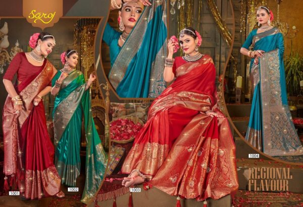 Saroj Rajvaibhav satin sarovski vol.2 series 1001-1004 satin silk saree  Saroj Rajvaibhav satin sarovski vol.2 series 1001-1004 satin silk saree, Saroj Rajvaibhav satin sarovski vol.2 series 1001-1004 satin silk saree surat, Saroj Rajvaibhav satin sarovski vol.2 series 1001-1004 satin silk saree new latest catalog, Saroj Rajvaibhav satin sarovski vol.2 series 1001-1004 satin silk saree wholesale surat, Saroj Rajvaibhav satin sarovski vol.2 series 1001-1004 satin silk saree single, Saroj Rajvaibhav satin sarovski vol.2 series 1001-1004 satin silk saree catalog price, Saroj Rajvaibhav satin sarovski vol.2 series 1001-1004 satin silk saree salwar suit, Saroj Rajvaibhav satin sarovski vol.2 series 1001-1004 satin silk saree dresses, Saroj Rajvaibhav satin sarovski vol.2 series 1001-1004 satin silk saree indian salwar suit, Saroj Rajvaibhav satin sarovski vol.2 series 1001-1004 satin silk saree dress material saroj rajvaibhav satin sarovski vol 2 series 1001 1004 satin silk saree 1 2025 05 03 19 58 47 
                     Saroj Rajvaibhav satin sarovski vol.2 series 1001-1004 satin silk saree
                     
                     
                     
                     Specification :
                     
                        
                           
						   
								Product Date:
								03-05-2025
							
                             							
								Name:
								Saroj Rajvaibhav Satin Sarovski Vol.2 Series 1001-1004 Satin Silk Saree
							
																					
								Cname:
								 Rajvaibhav Satin Sarovski Vol.2
							
														
								Brand:
								Saroj Textile
							
							
														
								Total Design:
								4 Pcs
							
														
														
								Per Piece Rate:
								INR 1475
							
														
														
								Full Catalog Rate:
								INR 5900								+ (5 % GST) + Shipping Charge
								
							
														
														
								Weight:
								4 Kg
							
																					
								Moq:
								Minimum 4 Pcs
							
														
														
														
								Type:
								Silk Saree
							
														
							
							
														
								Fabric:
								
									Satin Silk								
							
																																																								
														
														
														
								Other Details:
								
	
		
			
			RajVaibhav Sattin Swaroski Vol.2
			 

			Pure Sattin Silk With Swarovski Rich Pallu Saree

			Rate-1475