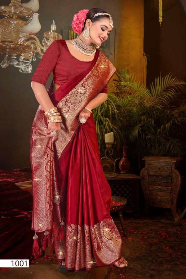 Saroj Rajvaibhav satin sarovski vol.2 series 1001-1004 satin silk saree  Saroj Rajvaibhav satin sarovski vol.2 series 1001-1004 satin silk saree, Saroj Rajvaibhav satin sarovski vol.2 series 1001-1004 satin silk saree surat, Saroj Rajvaibhav satin sarovski vol.2 series 1001-1004 satin silk saree new latest catalog, Saroj Rajvaibhav satin sarovski vol.2 series 1001-1004 satin silk saree wholesale surat, Saroj Rajvaibhav satin sarovski vol.2 series 1001-1004 satin silk saree single, Saroj Rajvaibhav satin sarovski vol.2 series 1001-1004 satin silk saree catalog price, Saroj Rajvaibhav satin sarovski vol.2 series 1001-1004 satin silk saree salwar suit, Saroj Rajvaibhav satin sarovski vol.2 series 1001-1004 satin silk saree dresses, Saroj Rajvaibhav satin sarovski vol.2 series 1001-1004 satin silk saree indian salwar suit, Saroj Rajvaibhav satin sarovski vol.2 series 1001-1004 satin silk saree dress material saroj rajvaibhav satin sarovski vol 2 series 1001 1004 satin silk saree 2 2025 05 03 19 58 47 
                     Saroj Rajvaibhav satin sarovski vol.2 series 1001-1004 satin silk saree
                     
                     
                     
                     Specification :
                     
                        
                           
						   
								Product Date:
								03-05-2025
							
                             							
								Name:
								Saroj Rajvaibhav Satin Sarovski Vol.2 Series 1001-1004 Satin Silk Saree
							
																					
								Cname:
								 Rajvaibhav Satin Sarovski Vol.2
							
														
								Brand:
								Saroj Textile
							
							
														
								Total Design:
								4 Pcs
							
														
														
								Per Piece Rate:
								INR 1475
							
														
														
								Full Catalog Rate:
								INR 5900								+ (5 % GST) + Shipping Charge
								
							
														
														
								Weight:
								4 Kg
							
																					
								Moq:
								Minimum 4 Pcs
							
														
														
														
								Type:
								Silk Saree
							
														
							
							
														
								Fabric:
								
									Satin Silk								
							
																																																								
														
														
														
								Other Details:
								
	
		
			
			RajVaibhav Sattin Swaroski Vol.2
			 

			Pure Sattin Silk With Swarovski Rich Pallu Saree

			Rate-1475