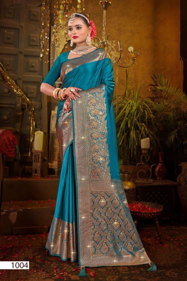 Saroj Rajvaibhav satin sarovski vol.2 series 1001-1004 satin silk saree  Saroj Rajvaibhav satin sarovski vol.2 series 1001-1004 satin silk saree, Saroj Rajvaibhav satin sarovski vol.2 series 1001-1004 satin silk saree surat, Saroj Rajvaibhav satin sarovski vol.2 series 1001-1004 satin silk saree new latest catalog, Saroj Rajvaibhav satin sarovski vol.2 series 1001-1004 satin silk saree wholesale surat, Saroj Rajvaibhav satin sarovski vol.2 series 1001-1004 satin silk saree single, Saroj Rajvaibhav satin sarovski vol.2 series 1001-1004 satin silk saree catalog price, Saroj Rajvaibhav satin sarovski vol.2 series 1001-1004 satin silk saree salwar suit, Saroj Rajvaibhav satin sarovski vol.2 series 1001-1004 satin silk saree dresses, Saroj Rajvaibhav satin sarovski vol.2 series 1001-1004 satin silk saree indian salwar suit, Saroj Rajvaibhav satin sarovski vol.2 series 1001-1004 satin silk saree dress material saroj rajvaibhav satin sarovski vol 2 series 1001 1004 satin silk saree 5 2025 05 03 19 58 47 
                     Saroj Rajvaibhav satin sarovski vol.2 series 1001-1004 satin silk saree
                     
                     
                     
                     Specification :
                     
                        
                           
						   
								Product Date:
								03-05-2025
							
                             							
								Name:
								Saroj Rajvaibhav Satin Sarovski Vol.2 Series 1001-1004 Satin Silk Saree
							
																					
								Cname:
								 Rajvaibhav Satin Sarovski Vol.2
							
														
								Brand:
								Saroj Textile
							
							
														
								Total Design:
								4 Pcs
							
														
														
								Per Piece Rate:
								INR 1475
							
														
														
								Full Catalog Rate:
								INR 5900								+ (5 % GST) + Shipping Charge
								
							
														
														
								Weight:
								4 Kg
							
																					
								Moq:
								Minimum 4 Pcs
							
														
														
														
								Type:
								Silk Saree
							
														
							
							
														
								Fabric:
								
									Satin Silk								
							
																																																								
														
														
														
								Other Details:
								
	
		
			
			RajVaibhav Sattin Swaroski Vol.2
			 

			Pure Sattin Silk With Swarovski Rich Pallu Saree

			Rate-1475