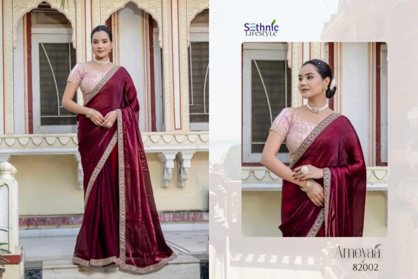sethnic lifestyle ameyaa series 82001-82004 satin wholesale saree  sethnic lifestyle ameyaa series 82001-82004 satin wholesale saree, sethnic lifestyle ameyaa series 82001-82004 satin wholesale saree surat, sethnic lifestyle ameyaa series 82001-82004 satin wholesale saree new latest catalog, sethnic lifestyle ameyaa series 82001-82004 satin wholesale saree wholesale surat, sethnic lifestyle ameyaa series 82001-82004 satin wholesale saree single, sethnic lifestyle ameyaa series 82001-82004 satin wholesale saree catalog price, sethnic lifestyle ameyaa series 82001-82004 satin wholesale saree salwar suit, sethnic lifestyle ameyaa series 82001-82004 satin wholesale saree dresses, sethnic lifestyle ameyaa series 82001-82004 satin wholesale saree indian salwar suit, sethnic lifestyle ameyaa series 82001-82004 satin wholesale saree dress material sethnic lifestyle ameyaa series 82001 82004 satin wholesale saree 6 2025 05 10 15 43 34 
                     sethnic lifestyle ameyaa series 82001-82004 satin wholesale saree
                     
                     
                     
                     Specification :
                     
                        
                           
						   
								Product Date:
								10-05-2025
							
                             							
								Name:
								Sethnic Lifestyle Ameyaa Series 82001-82004 Satin Wholesale Saree
							
																					
								Cname:
								Ameyaa 
							
														
								Brand:
								
							
							
														
								Total Design:
								4 Pcs
							
														
														
								Per Piece Rate:
								INR 2295
							
														
														
								Full Catalog Rate:
								INR 9180								+ (5 % GST) + Shipping Charge
								
							
														
														
								Weight:
								4 Kg
							
																					
								Moq:
								Minimum 4 Pcs
							
														
														
														
								Type:
								Printed Sarees
							
														
							
							
														
								Fabric:
								
									Satin								
							
																																																								
														
														
														
								Other Details:
								Unveiling  the most  luxurious collection AMEYAA  a celebration of boundless grace and regal allure. Drenched in the richness of Velvet Satin, each drape glistens with hand-embroidered beads, sequins, and pearl lace, evoking the splendor of divine opulence. Designed for the woman who embraces elegance like a second skin, Ameyaa is more than a saree—it's an heirloom of refined indulgence.

Brand : Sethnic Lifestyle

Catalog Name : Ameyaa

Series : 82001 To 82004

Saree Fabric : Satin with Velvet Lustre

Work : Sheen Handwork Lace with Piping & Cutwork (Handwork with Beads, Sequins, Zari Pearls

Blouse : Satin with Velvet Lustre

Blouse : A statement blouse lavishly adorned front and back with opulent handwork—zari, sequins, pearls, beads, and cutdana woven into pure grandeur

Rate : 2295/- +5% Gst

Occasion:  Party Wear ,Festival Wear