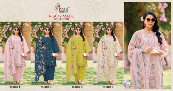 shree fabs - 1782   shree fabs 1782 cambric lawn cotton latest designer readymade suit supplier surat 2 2025 05 29 12 43 41.jpg shree fabs 1782 cambric lawn cotton latest designer readymade suit supplier surat Catalogue Name : 29th May 2025 Name of Product : shree fabs - 1782  No of Design : 4 Piece (MOQ : 1 Set) Product Rate Per Piece : ₹ 1499 / Per Piece Product Full Catalogue Rate : ₹ 5996 (GST Extra) Full Catalogue Weight : 4 KG Product Type & Size: XL | XXL Product Details: 
					 hello superhit collection 


desin 1782


new lounching readyment cottan collection 3 pic 

top - cambric cottan lawn with lining inner cottan 

bottam -cambric cottan lawn 

duptta - siffon digital print 

rate 1499:-

colour 4
xl
xxl
"limited stock
shree fabs surat