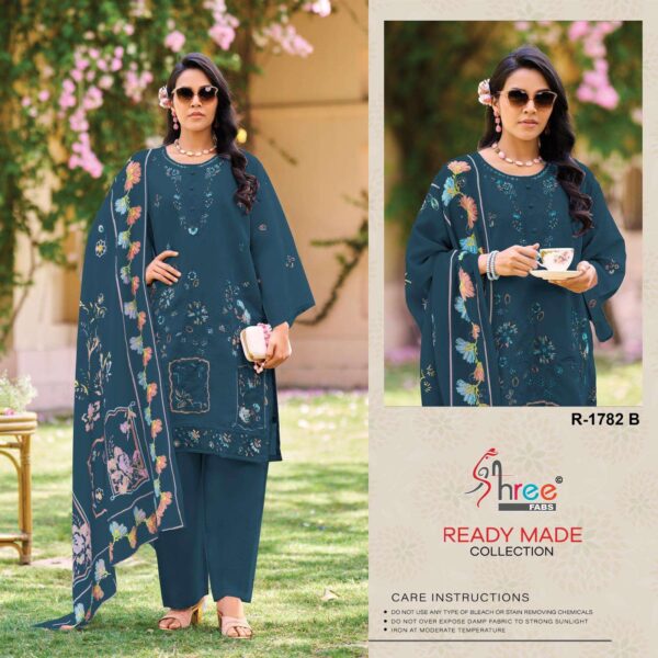 shree fabs - 1782   shree fabs 1782 cambric lawn cotton latest designer readymade suit supplier surat 4 2025 05 29 12 43 41.jpg shree fabs 1782 cambric lawn cotton latest designer readymade suit supplier surat Catalogue Name : 29th May 2025 Name of Product : shree fabs - 1782  No of Design : 4 Piece (MOQ : 1 Set) Product Rate Per Piece : ₹ 1499 / Per Piece Product Full Catalogue Rate : ₹ 5996 (GST Extra) Full Catalogue Weight : 4 KG Product Type & Size: XL | XXL Product Details: 
					 hello superhit collection 


desin 1782


new lounching readyment cottan collection 3 pic 

top - cambric cottan lawn with lining inner cottan 

bottam -cambric cottan lawn 

duptta - siffon digital print 

rate 1499:-

colour 4
xl
xxl
"limited stock
shree fabs surat