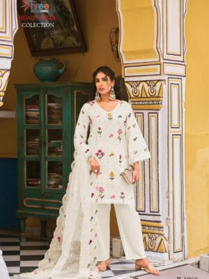 shree fabs 1860 lawn cotton modern pakistani fully stitch plazzo suits