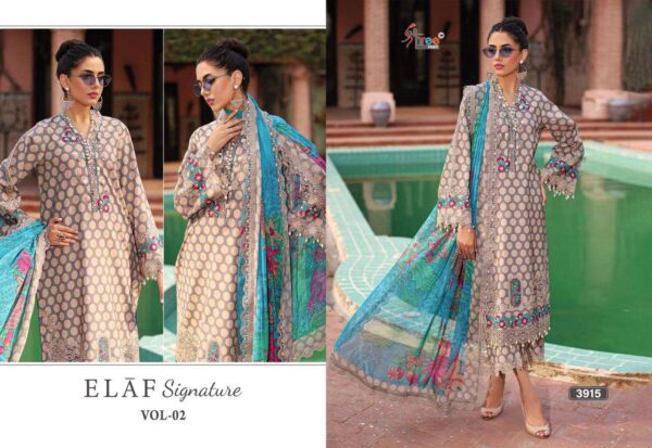 shree fabs - elaf signature vol 2   shree fabs elaf signature vol 2 heavy embroidered designer salwar kameez wholesale surat 10 2025 05 19 11 14 49.jpg shree fabs elaf signature vol 2 heavy embroidered designer salwar kameez wholesale surat Catalogue Name : 19th May 2025 Name of Product : shree fabs - elaf signature vol 2  No of Design : 6 Piece (MOQ : 1 Set) Product Rate Per Piece : ₹ 750 / Per Piece Product Full Catalogue Rate : ₹ 4500 (GST Extra) Full Catalogue Weight : 6 KG Product Type & Size: unstitched Product Details: 
					 *ELAF SIGNATURE VOL-02*

TOP pure lawn cotton print with heavy patch Embrodery 

Bottom semi lawn print / dyed

Duppta siffon 

Designs 6

Rate 750 + gst siffon

        

SHREE FABS SURAT