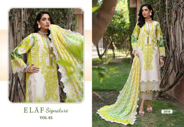 shree fabs - elaf signature vol 2   shree fabs elaf signature vol 2 heavy embroidered designer salwar kameez wholesale surat 4 2025 05 19 11 14 49.jpg shree fabs elaf signature vol 2 heavy embroidered designer salwar kameez wholesale surat Catalogue Name : 19th May 2025 Name of Product : shree fabs - elaf signature vol 2  No of Design : 6 Piece (MOQ : 1 Set) Product Rate Per Piece : ₹ 750 / Per Piece Product Full Catalogue Rate : ₹ 4500 (GST Extra) Full Catalogue Weight : 6 KG Product Type & Size: unstitched Product Details: 
					 *ELAF SIGNATURE VOL-02*

TOP pure lawn cotton print with heavy patch Embrodery 

Bottom semi lawn print / dyed

Duppta siffon 

Designs 6

Rate 750 + gst siffon

        

SHREE FABS SURAT