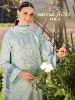 shree fabs - maria b floravol-3   shree fabs maria b floravol 3 3835 3840 series cotton printed casual wear salwar suit supplier surat.jpeg