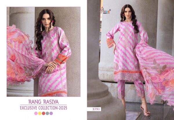 shree fabs rang rasiya series 3791-3795 cotton wholesale suit  shree fabs rang rasiya series 3791-3795 cotton wholesale suit , shree fabs rang rasiya series 3791-3795 cotton wholesale suit  surat, shree fabs rang rasiya series 3791-3795 cotton wholesale suit  new latest catalog, shree fabs rang rasiya series 3791-3795 cotton wholesale suit  wholesale surat, shree fabs rang rasiya series 3791-3795 cotton wholesale suit  single, shree fabs rang rasiya series 3791-3795 cotton wholesale suit  catalog price, shree fabs rang rasiya series 3791-3795 cotton wholesale suit  salwar suit, shree fabs rang rasiya series 3791-3795 cotton wholesale suit  dresses, shree fabs rang rasiya series 3791-3795 cotton wholesale suit  indian salwar suit, shree fabs rang rasiya series 3791-3795 cotton wholesale suit  dress material shree fabs rang rasiya series 3791 3795 cotton wholesale suit 2 2025 05 06 14 22 10 
                     shree fabs rang rasiya series 3791-3795 cotton wholesale suit 
                     
                     
                     
                     Specification :
                     
                        
                           
						   
								Product Date:
								06-05-2025
							
                             							
								Name:
								Shree Fabs Rang Rasiya Series 3791-3795 Cotton Wholesale Suit 
							
																					
								Cname:
								Rang Rasiya
							
														
								Brand:
								Shree Fab
							
							
														
								Total Design:
								5 Pcs
							
														
														
								Per Piece Rate:
								INR 899
							
														
														
								Full Catalog Rate:
								INR 4495								+ (5 % GST) + Shipping Charge
								
							
														
														
								Weight:
								5 Kg
							
																					
								Moq:
								Minimum 5 Pcs
							
														
														
														
								Type:
								Pakistani Salwar Kameez, Printed Salwar Kameez
							
														
							
							
														
								Fabric:
								
									Cotton								
							
																																																								
														
														
														
								Other Details:
								
	
		
			
			Rang rasiya exclusive collection-2025 

			Top pure cotton print with SELF Embroidery & patch work

			Bottom semi lawn

			Duppta siffon/ cotton print with EMBROIDERED

			Designs 5

			Rate 850 + gst siffon

			         899 + gst cotton

			Shree fabs surat©️
