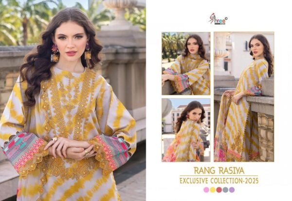 shree fabs rang rasiya series 3791-3795 cotton wholesale suit  shree fabs rang rasiya series 3791-3795 cotton wholesale suit , shree fabs rang rasiya series 3791-3795 cotton wholesale suit  surat, shree fabs rang rasiya series 3791-3795 cotton wholesale suit  new latest catalog, shree fabs rang rasiya series 3791-3795 cotton wholesale suit  wholesale surat, shree fabs rang rasiya series 3791-3795 cotton wholesale suit  single, shree fabs rang rasiya series 3791-3795 cotton wholesale suit  catalog price, shree fabs rang rasiya series 3791-3795 cotton wholesale suit  salwar suit, shree fabs rang rasiya series 3791-3795 cotton wholesale suit  dresses, shree fabs rang rasiya series 3791-3795 cotton wholesale suit  indian salwar suit, shree fabs rang rasiya series 3791-3795 cotton wholesale suit  dress material shree fabs rang rasiya series 3791 3795 cotton wholesale suit 5 2025 05 06 14 22 10 
                     shree fabs rang rasiya series 3791-3795 cotton wholesale suit 
                     
                     
                     
                     Specification :
                     
                        
                           
						   
								Product Date:
								06-05-2025
							
                             							
								Name:
								Shree Fabs Rang Rasiya Series 3791-3795 Cotton Wholesale Suit 
							
																					
								Cname:
								Rang Rasiya
							
														
								Brand:
								Shree Fab
							
							
														
								Total Design:
								5 Pcs
							
														
														
								Per Piece Rate:
								INR 899
							
														
														
								Full Catalog Rate:
								INR 4495								+ (5 % GST) + Shipping Charge
								
							
														
														
								Weight:
								5 Kg
							
																					
								Moq:
								Minimum 5 Pcs
							
														
														
														
								Type:
								Pakistani Salwar Kameez, Printed Salwar Kameez
							
														
							
							
														
								Fabric:
								
									Cotton								
							
																																																								
														
														
														
								Other Details:
								
	
		
			
			Rang rasiya exclusive collection-2025 

			Top pure cotton print with SELF Embroidery & patch work

			Bottom semi lawn

			Duppta siffon/ cotton print with EMBROIDERED

			Designs 5

			Rate 850 + gst siffon

			         899 + gst cotton

			Shree fabs surat©️