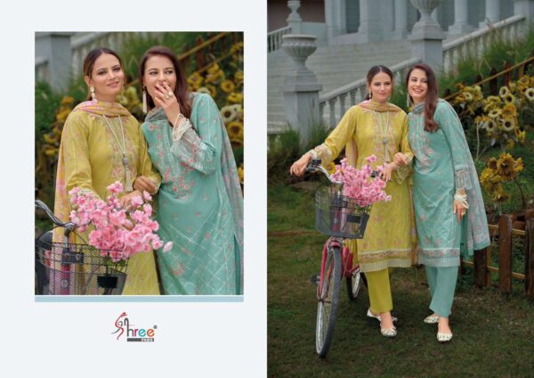 shree fabs - tasrif vol-3   shree fabs tasrif vol 3 3001 3006 series cotton with embroidered salwar suit wholesaler surat 2 2025 05 27 15 52 43.jpg shree fabs tasrif vol-3 3001-3006 series cotton with embroidered salwar suit wholesaler surat Catalogue Name : 27th May 2025 Name of Product : shree fabs - tasrif vol-3  No of Design : 6 Piece (MOQ : 1 Set) Product Rate Per Piece : ₹ 1099 / Per Piece Product Full Catalogue Rate : ₹ 6594 (GST Extra) Full Catalogue Weight : 6 KG Product Type & Size: unstitched Product Details: 
					 TASRIF PREMIUM EMBRODERD LAWN DUPATTA VOL-3*

TOP 
PURE LAWN COTTON WITH HEAVY SELF EMBRODERY 

BOTTOM 
SEMILAWN

DUPPTA 
DIGITAL PRINT CHIFFON 

DESIGNS 6

RATE:- 1099 + gst CHIFFON 
   
      

Shree fabs surat©️