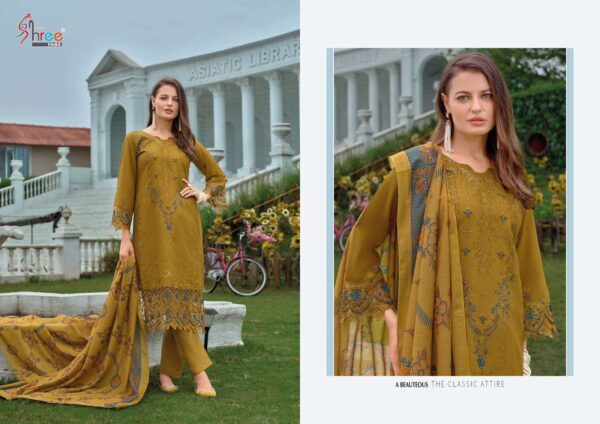 shree fabs - tasrif vol-3   shree fabs tasrif vol 3 3001 3006 series cotton with embroidered salwar suit wholesaler surat 4 2025 05 27 15 52 43.jpg shree fabs tasrif vol-3 3001-3006 series cotton with embroidered salwar suit wholesaler surat Catalogue Name : 27th May 2025 Name of Product : shree fabs - tasrif vol-3  No of Design : 6 Piece (MOQ : 1 Set) Product Rate Per Piece : ₹ 1099 / Per Piece Product Full Catalogue Rate : ₹ 6594 (GST Extra) Full Catalogue Weight : 6 KG Product Type & Size: unstitched Product Details: 
					 TASRIF PREMIUM EMBRODERD LAWN DUPATTA VOL-3*

TOP 
PURE LAWN COTTON WITH HEAVY SELF EMBRODERY 

BOTTOM 
SEMILAWN

DUPPTA 
DIGITAL PRINT CHIFFON 

DESIGNS 6

RATE:- 1099 + gst CHIFFON 
   
      

Shree fabs surat©️