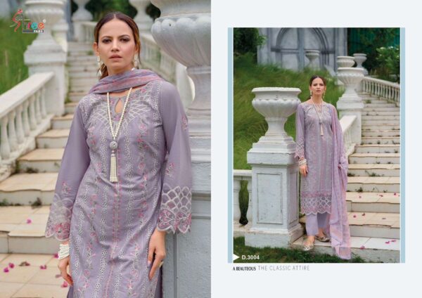 shree fabs - tasrif vol-3   shree fabs tasrif vol 3 3001 3006 series cotton with embroidered salwar suit wholesaler surat 6 2025 05 27 15 52 43.jpg shree fabs tasrif vol-3 3001-3006 series cotton with embroidered salwar suit wholesaler surat Catalogue Name : 27th May 2025 Name of Product : shree fabs - tasrif vol-3  No of Design : 6 Piece (MOQ : 1 Set) Product Rate Per Piece : ₹ 1099 / Per Piece Product Full Catalogue Rate : ₹ 6594 (GST Extra) Full Catalogue Weight : 6 KG Product Type & Size: unstitched Product Details: 
					 TASRIF PREMIUM EMBRODERD LAWN DUPATTA VOL-3*

TOP 
PURE LAWN COTTON WITH HEAVY SELF EMBRODERY 

BOTTOM 
SEMILAWN

DUPPTA 
DIGITAL PRINT CHIFFON 

DESIGNS 6

RATE:- 1099 + gst CHIFFON 
   
      

Shree fabs surat©️