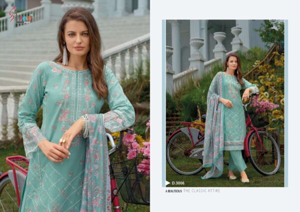 shree fabs - tasrif vol-3   shree fabs tasrif vol 3 3001 3006 series cotton with embroidered salwar suit wholesaler surat 9 2025 05 27 15 52 43.jpg shree fabs tasrif vol-3 3001-3006 series cotton with embroidered salwar suit wholesaler surat Catalogue Name : 27th May 2025 Name of Product : shree fabs - tasrif vol-3  No of Design : 6 Piece (MOQ : 1 Set) Product Rate Per Piece : ₹ 1099 / Per Piece Product Full Catalogue Rate : ₹ 6594 (GST Extra) Full Catalogue Weight : 6 KG Product Type & Size: unstitched Product Details: 
					 TASRIF PREMIUM EMBRODERD LAWN DUPATTA VOL-3*

TOP 
PURE LAWN COTTON WITH HEAVY SELF EMBRODERY 

BOTTOM 
SEMILAWN

DUPPTA 
DIGITAL PRINT CHIFFON 

DESIGNS 6

RATE:- 1099 + gst CHIFFON 
   
      

Shree fabs surat©️