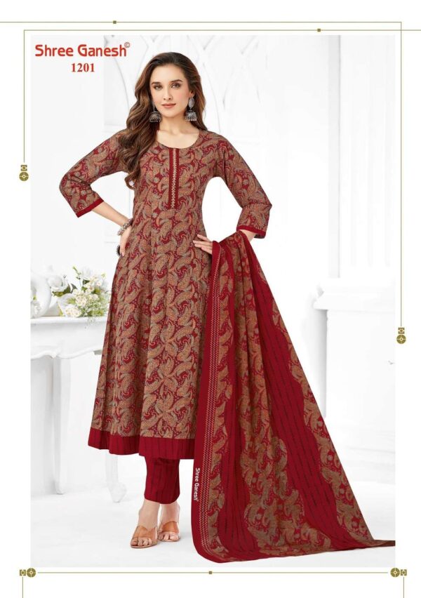 Shree Ganesh Zaanat Vol-2 series 1201-1209 Cotton wholesale suit - Image 3