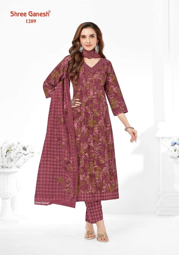 Shree Ganesh Zaanat Vol-2 series 1201-1209 Cotton wholesale suit - Image 10