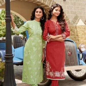 shruti suit paheli vol 1 cotton linen kurti with bottom