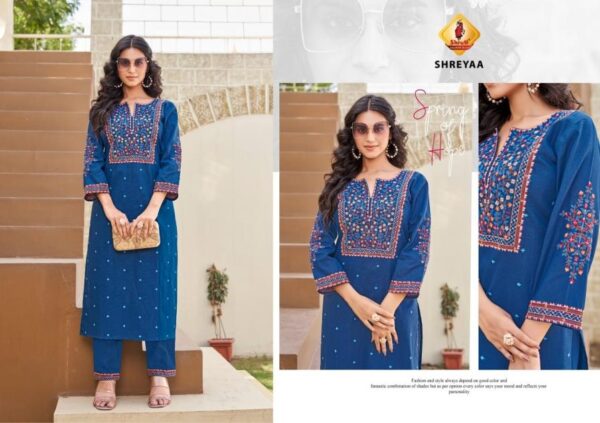 shruti suit paheli vol 1 cotton linen kurti with bottom - Image 6
