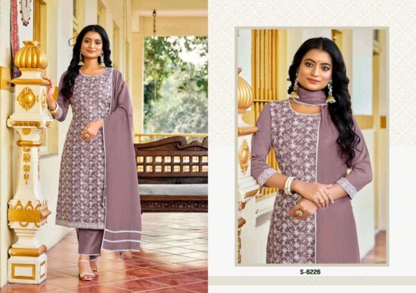 subhash - vinisha   subhash vinisha 6225 6228 series chinon exclusive designer casual wear salwar kameez supplier surat 0 2025 05 29 12 24 26.jpg subhash vinisha 6225-6228 series chinon exclusive designer casual wear salwar kameez supplier surat Catalogue Name : 29th May 2025 Name of Product : subhash - vinisha  No of Design : 4 Piece (MOQ : 1 Set) Product Rate Per Piece : ₹ 999 / Per Piece Product Full Catalogue Rate : ₹ 3996 (GST Extra) Full Catalogue Weight : 4 KG Product Type & Size: M | L | XL | XXL Product Details: 
					 
SUBHASH SAREES
SBS MODETHNIC FASHION

Catalogue VINISHA 


 Concept 3 PCS

 FABRIC
 TOP-CHINON
PANT- CHINON
DUPATTA-CHINON
RATE   999/-
WITH COTTON INNER

4DESIGNS 

SIZES - M(38), L(40), XL(42), 2XL(44)