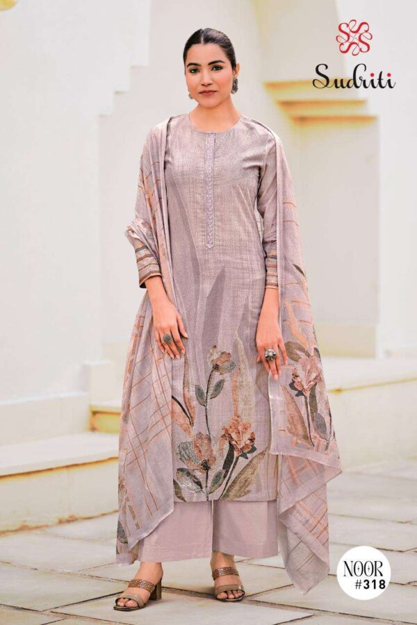 sudriti - noor   sudriti noor latest trending designer salwar kameez wholesale price surat gujarat 6 2025 02 11 20 36 09.jpg sudriti noor latest trending designer salwar kameez wholesale price surat gujarat Catalogue Name : 26th May 2025 Name of Product : sudriti - noor  No of Design : 6 Piece (MOQ : 1 Set) Product Rate Per Piece : ₹ 995 / Per Piece Product Full Catalogue Rate : ₹ 5970 (GST Extra) Full Catalogue Weight : 6 KG Product Type & Size: unstitched Product Details: 
					 SUDRITI*
Presents
-
*NOOR*

TOP - PURE COTTON LAWN DIGITAL PRINT WITH HAND WORK
NECK PATTI ORGANZA SILK DYED EMBEROIDARY

BOTTOM - COTTON

DUPATTA - PURE COTTON DIGITAL PRINTED DUPATTA

*RATE:*
995/-