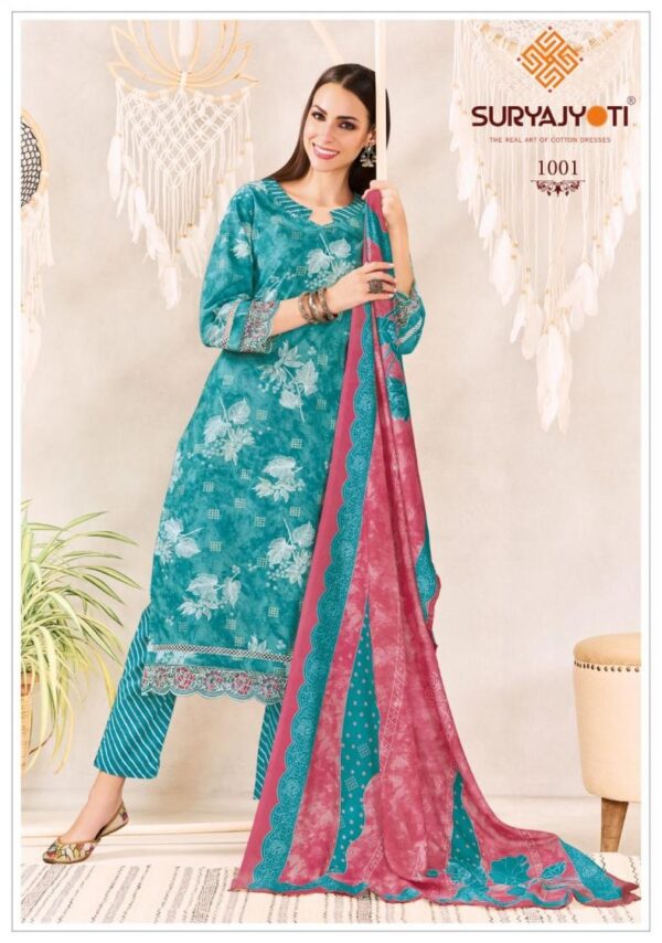 suryajyoti blossom vol 1 series 1001-1006 cotton wholesale suit - Image 3