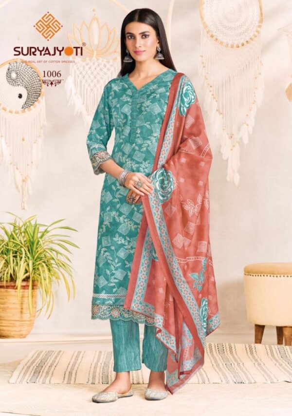 suryajyoti blossom vol 1 series 1001-1006 cotton wholesale suit - Image 4