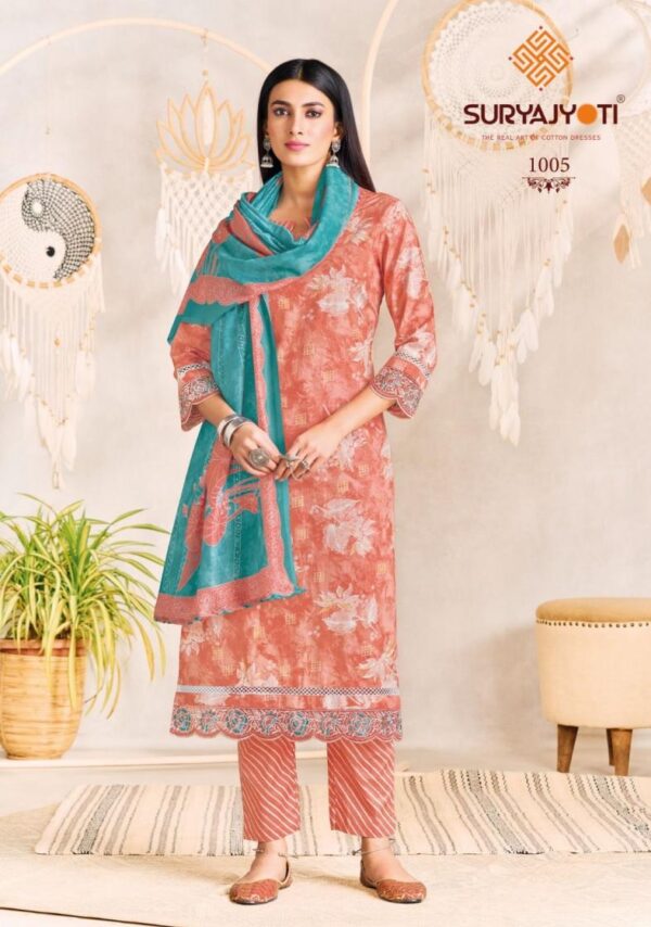 suryajyoti blossom vol 1 series 1001-1006 cotton wholesale suit - Image 9