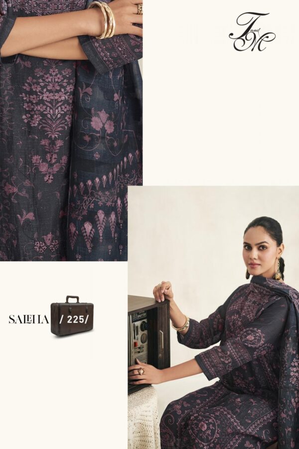 t&m saleha PURE LINEN DIGITAL PRINT WITH HAND WORK wholesale suit  t&m saleha PURE LINEN DIGITAL PRINT WITH HAND WORK wholesale suit, t&m saleha PURE LINEN DIGITAL PRINT WITH HAND WORK wholesale suit surat, t&m saleha PURE LINEN DIGITAL PRINT WITH HAND WORK wholesale suit new latest catalog, t&m saleha PURE LINEN DIGITAL PRINT WITH HAND WORK wholesale suit wholesale surat, t&m saleha PURE LINEN DIGITAL PRINT WITH HAND WORK wholesale suit single, t&m saleha PURE LINEN DIGITAL PRINT WITH HAND WORK wholesale suit catalog price, t&m saleha PURE LINEN DIGITAL PRINT WITH HAND WORK wholesale suit salwar suit, t&m saleha PURE LINEN DIGITAL PRINT WITH HAND WORK wholesale suit dresses, t&m saleha PURE LINEN DIGITAL PRINT WITH HAND WORK wholesale suit indian salwar suit, t&m saleha PURE LINEN DIGITAL PRINT WITH HAND WORK wholesale suit dress material t m saleha pure linen digital print with hand work wholesale suit 4 2025 05 06 14 10 05 
                     t&m saleha PURE LINEN DIGITAL PRINT WITH HAND WORK wholesale suit
                     
                     
                     
                     Specification :
                     
                        
                           
						   
								Product Date:
								06-05-2025
							
                             							
								Name:
								T&m Saleha Pure Linen Digital Print With Hand Work Wholesale Suit
							
																					
								Cname:
								Saleha 
							
														
								Brand:
								T And M Designer
							
							
														
								Total Design:
								6 Pcs
							
														
														
								Per Piece Rate:
								INR 2495
							
														
														
								Full Catalog Rate:
								INR 14970								+ (5 % GST) + Shipping Charge
								
							
														
														
								Weight:
								6 Kg
							
																					
								Moq:
								Minimum 6 Pcs
							
														
														
														
								Type:
								Designer Salwar Kameez
							
														
							
							
														
								Fabric:
								
									Pure Linen								
							
																																																								
														
														
														
								Other Details:
								
	
		
			
			T&M
			A SAHIBA BRAND 
			presents
			-
			SALEHA

			TOP - PURE LINEN DIGITAL PRINT WITH HAND WORK

			BOTTOM - HEAVY COTTON

			DUPATTA - PURE LINEN JACQUARD STRIPE DUPATTA
			DIGITAL PRINTED

			RATE:
			2495/-