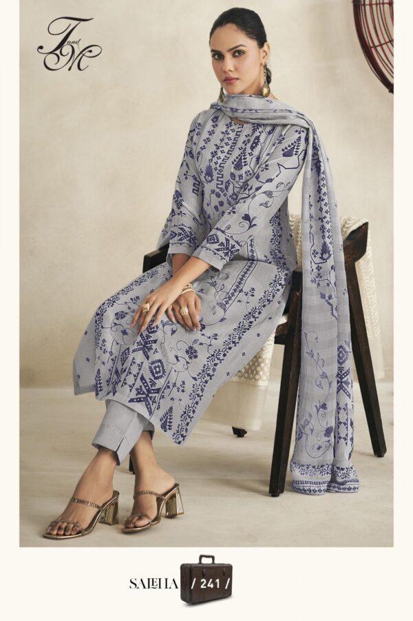 t&m saleha PURE LINEN DIGITAL PRINT WITH HAND WORK wholesale suit  t&m saleha PURE LINEN DIGITAL PRINT WITH HAND WORK wholesale suit, t&m saleha PURE LINEN DIGITAL PRINT WITH HAND WORK wholesale suit surat, t&m saleha PURE LINEN DIGITAL PRINT WITH HAND WORK wholesale suit new latest catalog, t&m saleha PURE LINEN DIGITAL PRINT WITH HAND WORK wholesale suit wholesale surat, t&m saleha PURE LINEN DIGITAL PRINT WITH HAND WORK wholesale suit single, t&m saleha PURE LINEN DIGITAL PRINT WITH HAND WORK wholesale suit catalog price, t&m saleha PURE LINEN DIGITAL PRINT WITH HAND WORK wholesale suit salwar suit, t&m saleha PURE LINEN DIGITAL PRINT WITH HAND WORK wholesale suit dresses, t&m saleha PURE LINEN DIGITAL PRINT WITH HAND WORK wholesale suit indian salwar suit, t&m saleha PURE LINEN DIGITAL PRINT WITH HAND WORK wholesale suit dress material t m saleha pure linen digital print with hand work wholesale suit 8 2025 05 06 14 10 05 
                     t&m saleha PURE LINEN DIGITAL PRINT WITH HAND WORK wholesale suit
                     
                     
                     
                     Specification :
                     
                        
                           
						   
								Product Date:
								06-05-2025
							
                             							
								Name:
								T&m Saleha Pure Linen Digital Print With Hand Work Wholesale Suit
							
																					
								Cname:
								Saleha 
							
														
								Brand:
								T And M Designer
							
							
														
								Total Design:
								6 Pcs
							
														
														
								Per Piece Rate:
								INR 2495
							
														
														
								Full Catalog Rate:
								INR 14970								+ (5 % GST) + Shipping Charge
								
							
														
														
								Weight:
								6 Kg
							
																					
								Moq:
								Minimum 6 Pcs
							
														
														
														
								Type:
								Designer Salwar Kameez
							
														
							
							
														
								Fabric:
								
									Pure Linen								
							
																																																								
														
														
														
								Other Details:
								
	
		
			
			T&M
			A SAHIBA BRAND 
			presents
			-
			SALEHA

			TOP - PURE LINEN DIGITAL PRINT WITH HAND WORK

			BOTTOM - HEAVY COTTON

			DUPATTA - PURE LINEN JACQUARD STRIPE DUPATTA
			DIGITAL PRINTED

			RATE:
			2495/-